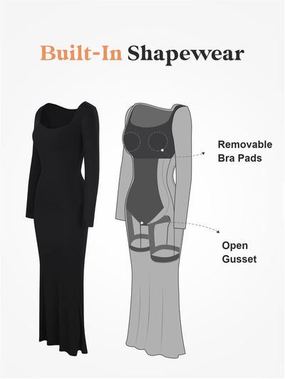 Built-In Shapewear Modal Lounge Dresses