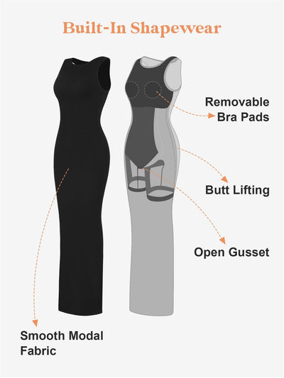 Built-in Shapewear Modal Multi-style Dresses